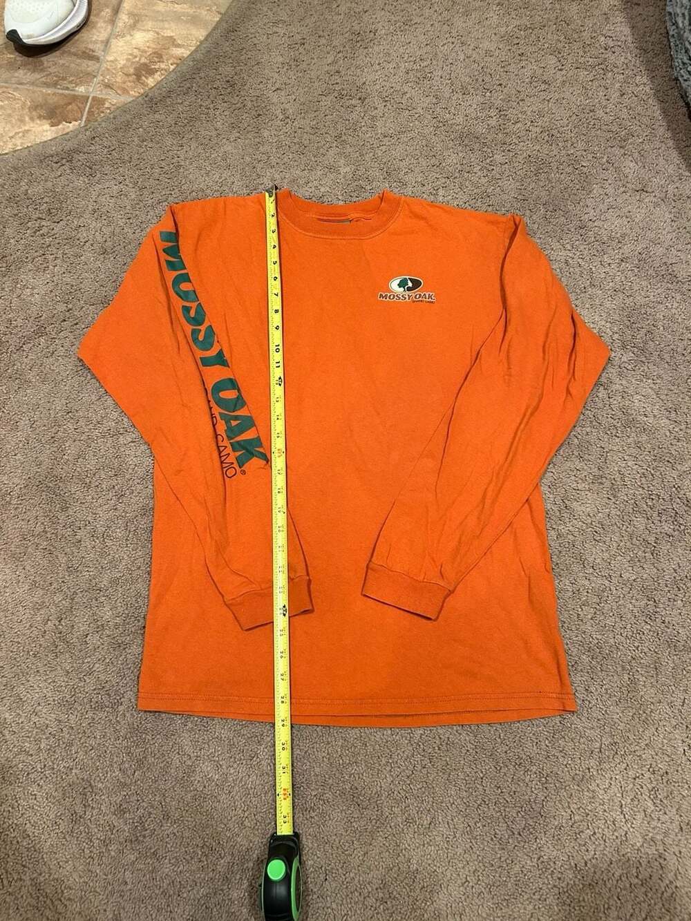 Mossy Oak Long Sleeve Graphic Tee Size L Orange Deer Hunting